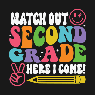 Second Grade Rainbow Girls Boys Teacher Team 2nd Grade Squad T-Shirt