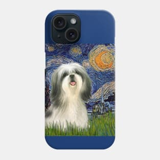 Shih Tzu in Van Gogh's Starry Night (adapted) Phone Case