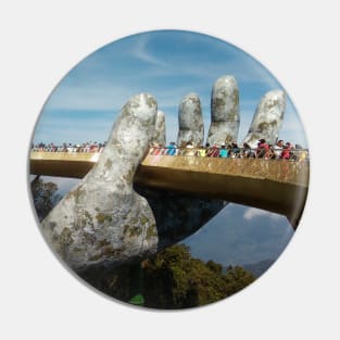 Golden Bridge Sculpture - Da Nang, Vietnam Pin