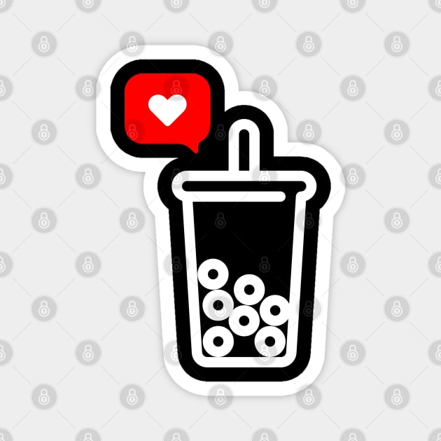 I Heart Boba Tea Magnet by Juliet & Gin