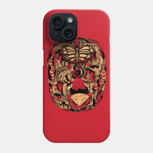 Red and Cream Metamorphosis Wave of Thoughts Phone Case