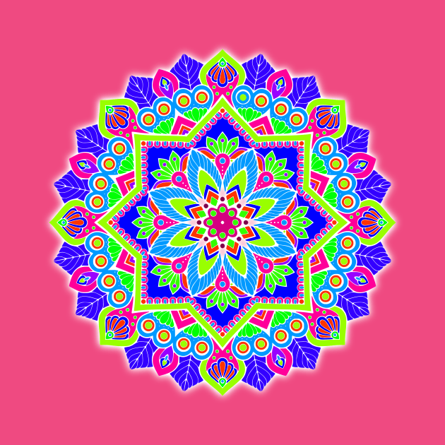 Pretty Colorful Mandala by AlondraHanley