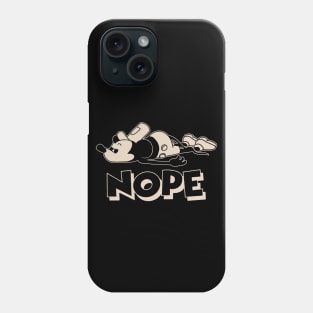 Nope Tired Antisocial Steamboat Willie Phone Case