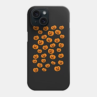 Jack-o-lantern Pumpkin Pattern (Black) Phone Case