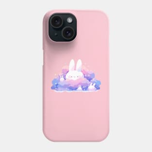 Cuddly Fluffy Baby Bunnies In The Purple Sky Phone Case