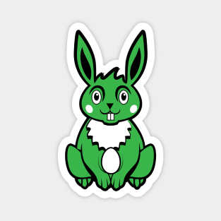 Green Colored Easter Bunny Magnet