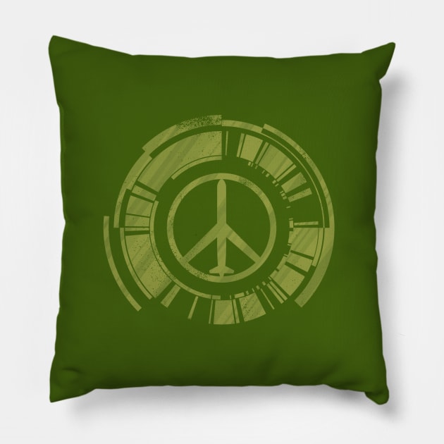Walker of Peace [Olive] Pillow by DCLawrenceUK