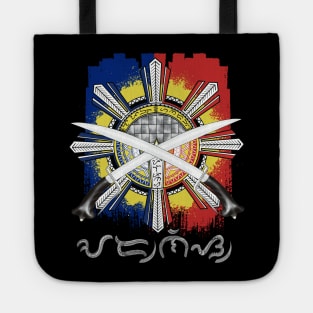 Philippine Flag Sun/ Ginunting sword/Baybayin word Arnis Tote