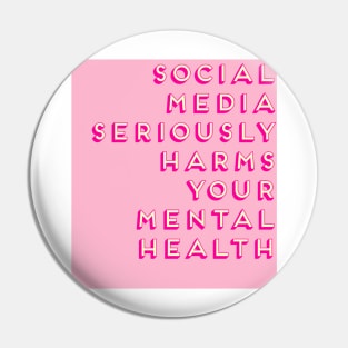 Social Media Seriously Harms Your Mental Health Millenial Pink Aesthetic Pin