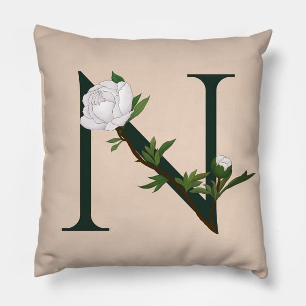 Monogram N Pillow by eveline