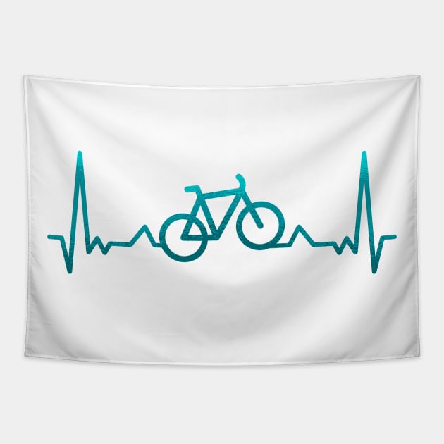 Bike Heartbeat Tapestry by LR_Collections