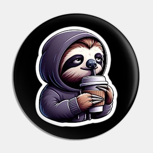 Slow Sloth getting caffinated Pin