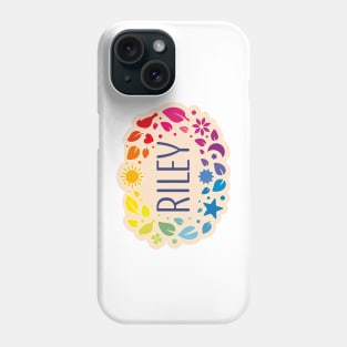 Riley name with colorful leaves Phone Case