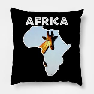 African Wildlife Continent Blue Sky Giraffe Pillow