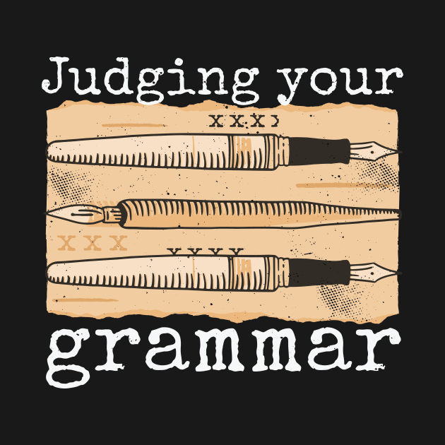 Judging Your Grammar // Funny Editor Vintage Pens by SLAG_Creative