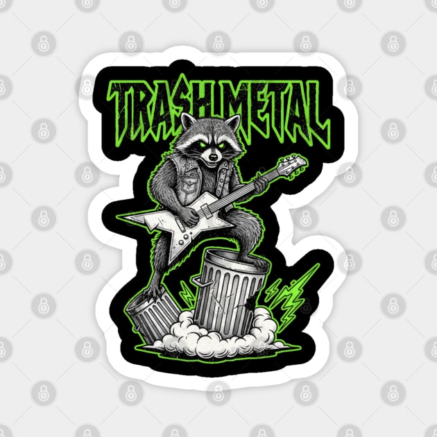 Trash Metal Raccoon Magnet by Stylecombinator