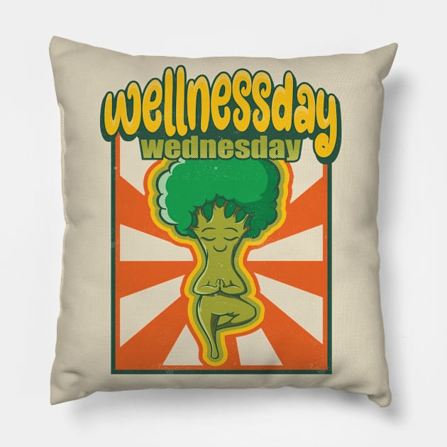 Its Wednesday Wellness Day Pillow by Pixeldsigns