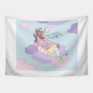 Pastel Clouds Tapestry