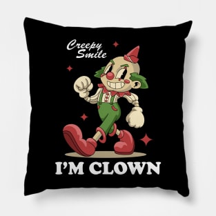 Funny Jester Halloween Pillow