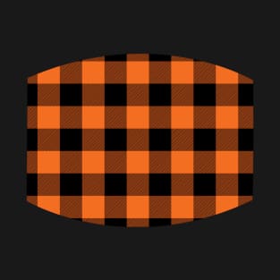 Orange Tartan - Classic Colorful Graphic Stripes T-Shirt