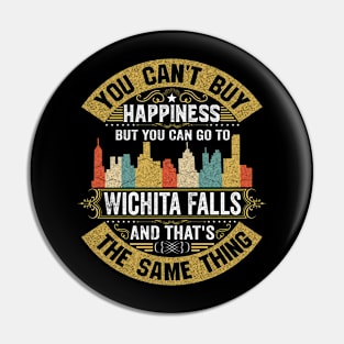 Wichita Falls City Texas State USA Flag Native American Pin