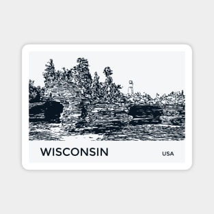 Wisconsin USA Magnet