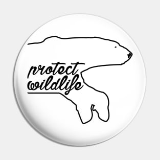 protect wildlide - polar bear Pin