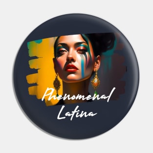 Phenomenal Latina (gorgeous face, earrings) Pin