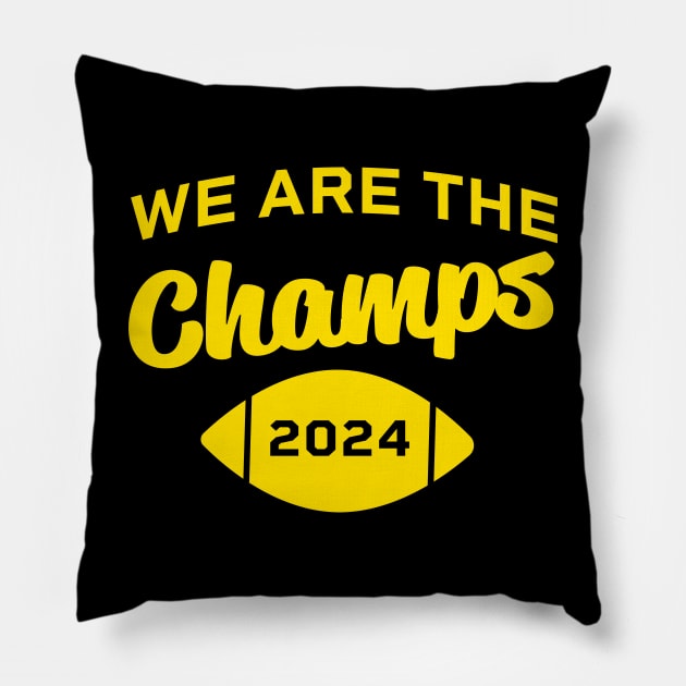 We are the Champs Michigan Pillow by JDawnInk