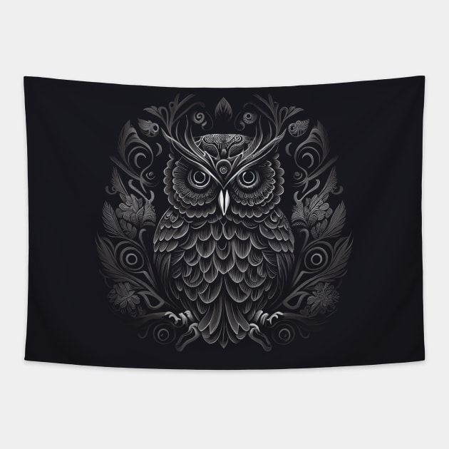 Owl bird Tapestry by gblackid