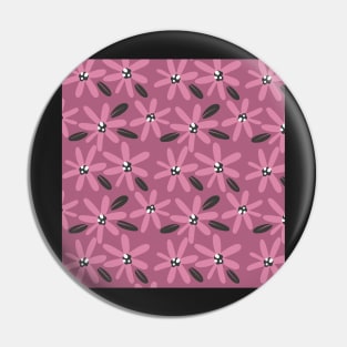 Cute pink and purple abstract flowers in a fun playful flowerpower pattern Pin