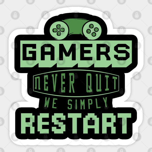 Gamer Rage Quit Dinosaur Sticker
