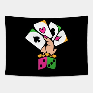 Dice hand playing cards Tapestry
