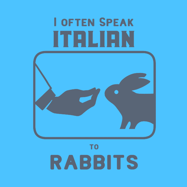 Funny Italian hand gesture and rabbit by croquis design