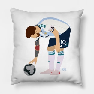 Lio Messi and the ball Pillow