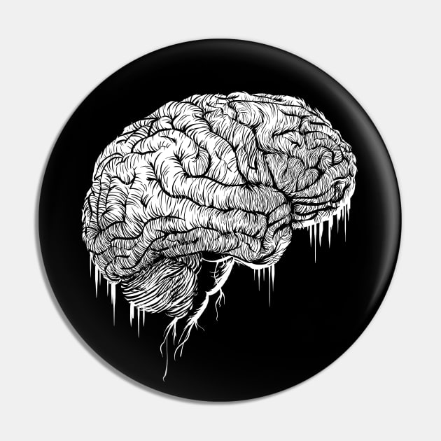 Slimy Brain Pin by StabbedHeart