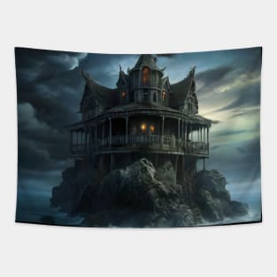 Sinister Seclusion: Dreadful Vacations Tapestry