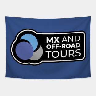 MX and Off-Road Tours Black logo Tapestry