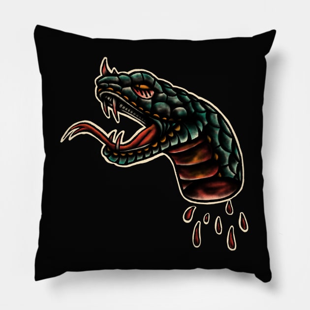 Viper Cobra Pillow by barmalisiRTB