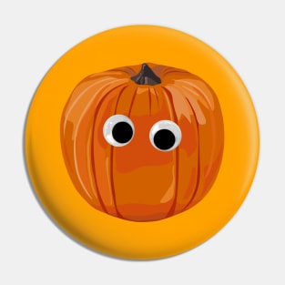 Googly eyed pumpkin Pin