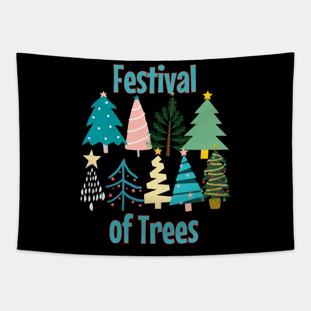 Festival Of Trees Tapestry by BroXmas