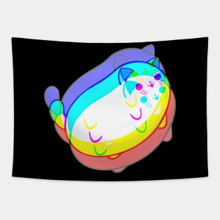Chubby Kitty (Risograph) Tapestry