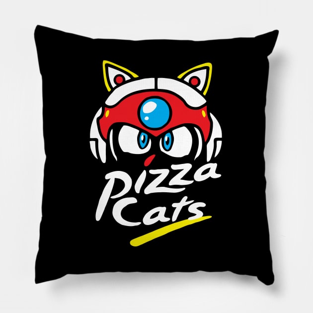 Pizza Cats - Samurai Pizza Cats Pillow by johnoconnorart