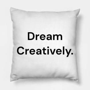 Dream Creatively Black Logo. Pillow