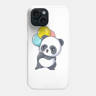 Cute panda giving balloons Phone Case