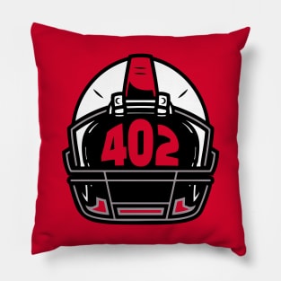 Retro Football Helmet 402 Area Code Lincoln Nebraska Football Pillow