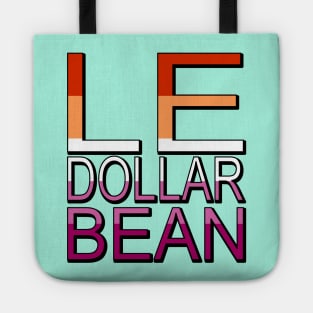 Lesbian Le Dollar Bean Flag Colors Tote