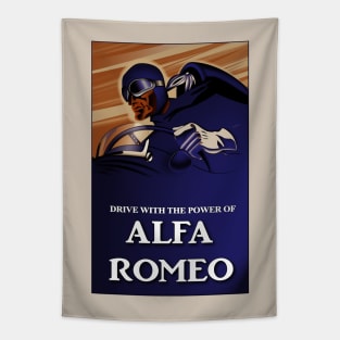 Alfa Romeo Vintage Poster Solid Design Tapestry