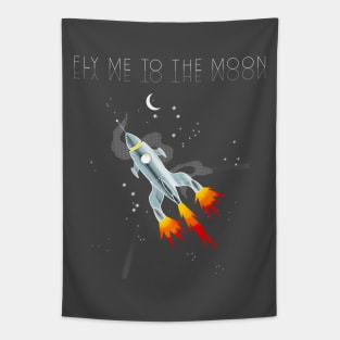 Fly me to the moon Tapestry