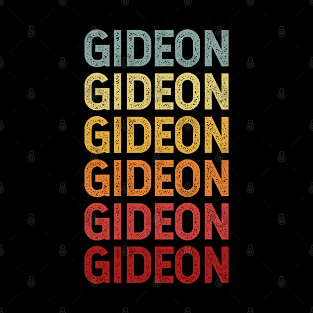 Gideon Name Vintage Retro Gift Named Gideon by CoolDesignsDz